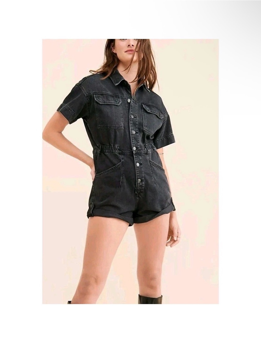 NWT Free People We The Free Marci Cuffed Shortall